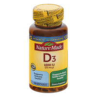 Nature Made Vitamin D3, Softgels - 100 Each 