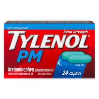 Tylenol Acetaminophen, PM, Extra Strength, Caplets - 24 Each 