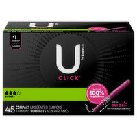 U by Kotex Tampons, Unscented, Compact, Super