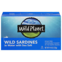 Wild Planet Wild Sardines, in Water with Sea Salt - 4.4 Ounce 