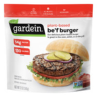 Gardein Be'f Burger, Plant-Based - 12 Ounce 