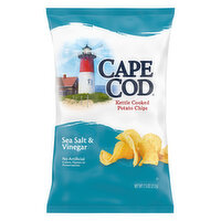 Cape Cod Potato Chips, Sea Salt and Vinegar, Kettle Cooked - 7.5 Ounce 