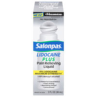 Salonpas Pain Relieving Liquid, Lidocaine Plus - 3 Fluid ounce