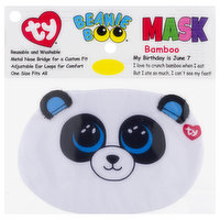 ty Beanie Boo Face Mask, Bamboo - 1 Each