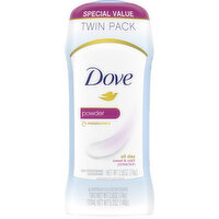 Dove Anti-Perspirant Deodorant, Powder , Twin Pack, Special Value