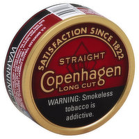 Copenhagen Smokeless Tobacco, Straight, Long Cut - 1.2 Ounce 
