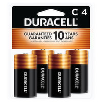 Duracell Batteries, Alkaline, C, 4 Pack
