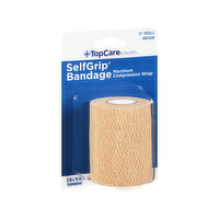 Topcare Selfgrip, Maximum Compression Wrap Bandage 3" Roll, Beige - 1 Each 