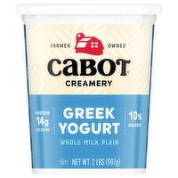 Cabot Creamery Yogurt, Plain, Greek, Whole Milk