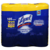 Lysol Disinfecting Wipes, Lemon & Lime Blossom Scent, 3 Pack - 3 Each