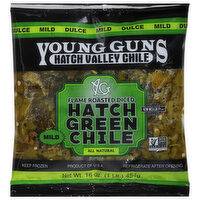 Young Guns Hatch Green Chile, Flame Roasted, Mild, Diced - 16 Ounce 