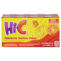 Hi-C Fruit Drink, Torrential Tropical Punch - 8 Each 