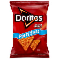 Doritos Tortilla Chips, Nacho Cheese Flavored, Party Size!