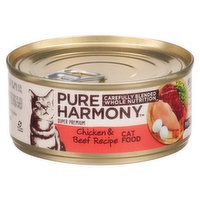 Pure Harmony Cat Food, Chicken & Beef Recipe, Super Premium, Pate - 5.5 Ounce 