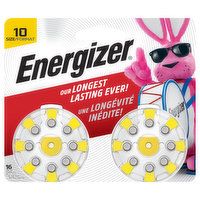 Energizer Batteries, Hearing Aid, Zinc Air, Size 10 - 16 Each 