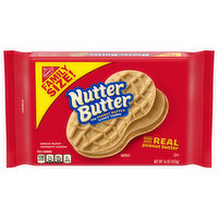Nutter Butter Sandwich Cookies, Peanut Butter, Family Size - 16 Ounce 