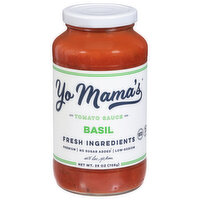 Yo Mama's Tomato Sauce, Basil - 25 Ounce 