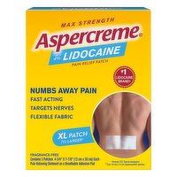 Aspercreme Pain Relief Patch, with 4% Lidocaine, Max Strength, XL - 3 Each