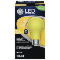 GE Light Bulb, LED A19, Bug Light, 9 Watts, Outdoor - 1 Each