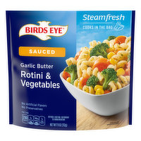Birds Eye Rotini & Vegetables, Garlic Butter, Sauced