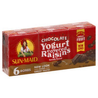 Sun Maid Yogurt Covered Raisins, Chocolate, 6 Boxes - 6 Each 