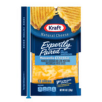 Kraft Cheese Slices, Mozzarella & Cheddar - 12 Each 