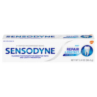 Sensodyne Toothpaste, Repair & Protect, Mint - 3.4 Ounce 