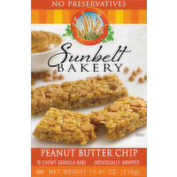 Sunbelt Bakery Granola Bars, Peanut Butter Chip, Chewy - 10 Each 