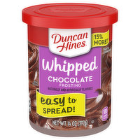 Duncan Hines Whipped Frosting, Chocolate - 14 Ounce 