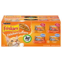 Friskies Cat Food, Chicken Lovers, Variety Pack - 32 Each