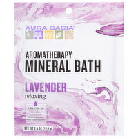 Aura Cacia Mineral Bath, Aromatherapy, Lavender, Relaxing - 2.5 Ounce 