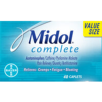 Midol Multi-Symptom Relief, Caplets, Value Size - 40 Each 