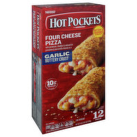 Hot Pockets Pizza, Garlic Butter Crust, Four Cheese, 12 Pack