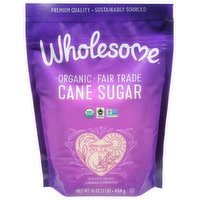 Wholesome Cane Sugar, Organic - 16 Ounce 