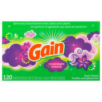 Gain Dryer Sheets, Moonlight Breeze - 120 Each