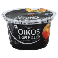 Oikos Yogurt, Greek, Nonfat, Blended, Peach Flavor - 5.3 Ounce 