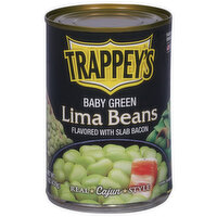 Trappey's Lima Beans, Baby Green, Flavored with Slab Bacon - 15.5 Ounce 