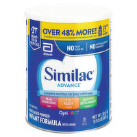 Similac Infant Formula, OptiGro, Milk-Based Powder, 0-12 Months - 30.8 Ounce