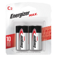 Energizer Batteries, Alkaline, C - 2 Each 