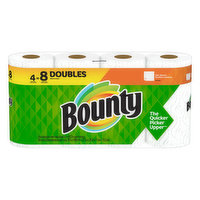 Bounty Paper Towels, Full Sheets, Double Rolls, White, 2-Ply - 4 Each