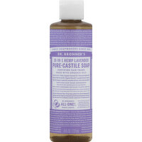 Dr. Bronner's Castile Soap, Pure, 18-In-1 Hemp, Lavender - 8 Ounce 