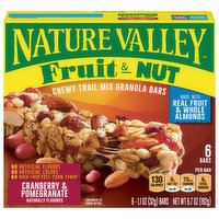 Nature Valley Granola Bars, Chewy Trail Mix, Cranberry & Pomegranate, Fruit & Nut, 6 Pack - 6 Each 