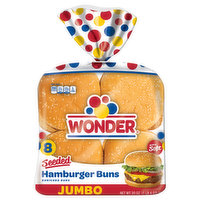 Wonder Hamburger Buns, Seeded, Jumbo, Extra Soft