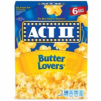 ACT II Butter Lovers Microwave Popcorn - 16.5 Ounce 