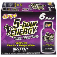 5-Hour Energy Energy Drink, Extra Strength, Grape, 6 Pack