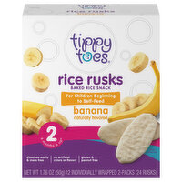 Tippy Toes Rice Snack, Baked, Banana, Rice Rusks