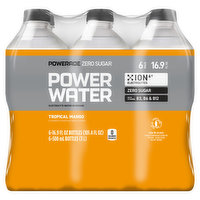 Powerade Power Water, Tropical Mango, 6 Pack - 6 Each 