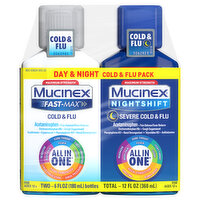 Mucinex Cold & Flu Pack, Day & Night, Maximum Strength