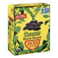 Jack's Quality Black Beans, Low Sodium, Organic - 13.4 Ounce 