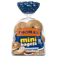 Thomas' Bagels, Pre-Sliced, Everything, Mini - 15 Ounce 